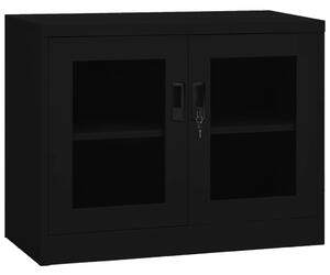 Office Cabinet Black 90x40x70 cm Steel