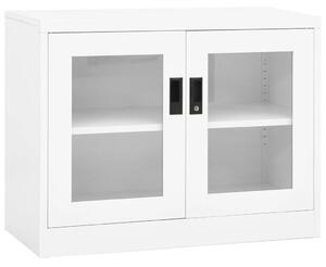 Office Cabinet White 90x40x70 cm Steel