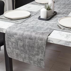Romano Faux Leather Runner Grey