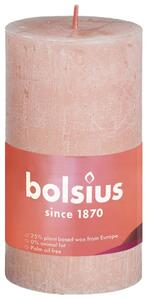 Bolsius Rustic Pillar Candles Shine 8 pcs 100x50 mm Misty Pink