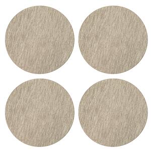 Set of 4 Campagne Faux Leather Placemats Beige