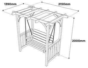 Anchor Fast FSC Milldale Swing Seat with Arbour