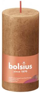 Bolsius Rustic Pillar Candles Shine 8 pcs 100x50 mm Spice Brown