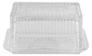 Vintage Glass Butter Dish Clear