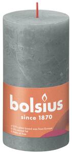 Bolsius Rustic Pillar Candles Shine 4 pcs 130x68 mm Eucalyptus Green