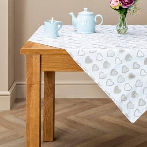 Country Heart PVC Tablecloth Cream