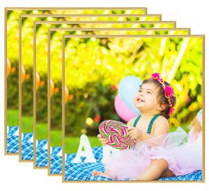 Photo Frames Collage 5 pcs for Wall or Table Gold 20x20 cm MDF