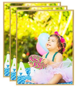 Photo Frames Collage 3 pcs for Wall or Table Gold 40x50 cm MDF