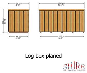 Shire Planed Timber Garden Storage Box 4x2