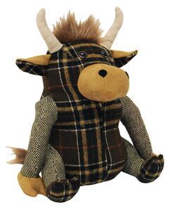 Highland Cow Doorstop Brown/Yellow/White