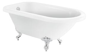 Bathstore Burford Compact Roll Top Bath with Silver Feet