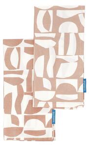 House Beautiful Abstract Print Tea Towels - 2 Pack - Blossom