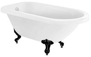 Bathstore Burford Compact Roll Top Bath with Black Feet