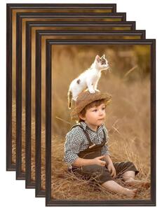 Photo Frames Collage 5 pcs for Wall or Table Black 50x70 cm MDF
