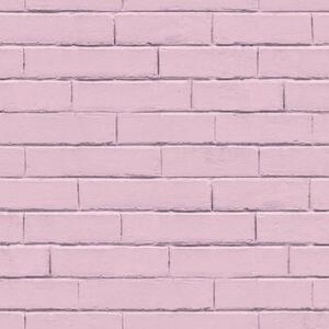 Noordwand Good Vibes Wallpaper Brick Wall Pink