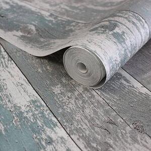 Noordwand Topchic Wallpaper Wooden Planks Dark Grey and Blue