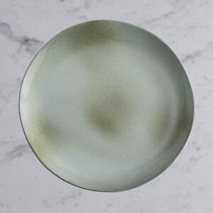 Amalfi Reactive Glaze Stoneware Dinner Plate, Sage Green