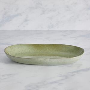 Amalfi Reactive Glaze Oval Platter, Sage Green