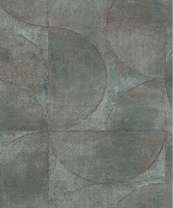 Vintage Deluxe Wallpaper Graphic Circle Look Grey and Brown
