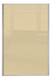 Loft Silver Frame Cream Glass Sliding Door - 762mm