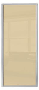 Ellipse Single Panel Cream Glass Sliding Door - 914mm