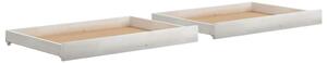 Day Bed Drawers 2 pcs White Solid Pinewood