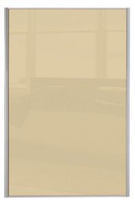 Loft Silver Frame Cream Glass Sliding Door - 914mm