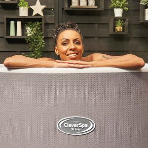 CleverSpa St Ives 5 Person Drop Stitch Hot Tub & Halo LED Light