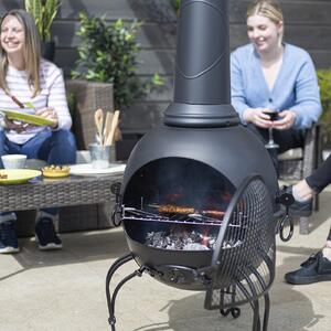 Murcia Extra Large Steel Chiminea and Grill