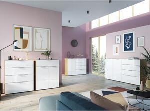 Germania Chest of 1 Drawer and 2 Doors GW-Oakland White and Oak