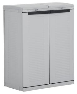 Trash Bin Eco Cabinet 68x39x89 cm Grey and Black