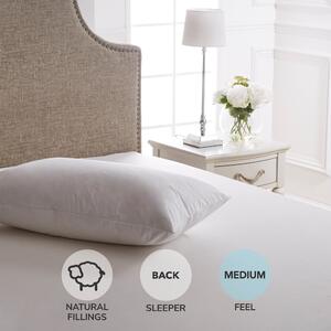 Dorma Luxurious White Goose Down Medium-Support Pillow White