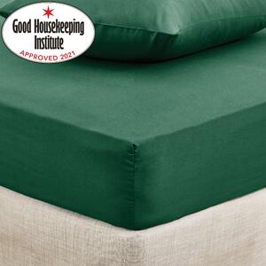 Non Iron Plain Fitted Sheet Green