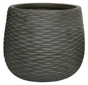 Cody Round Wave Planter in Brown - Large