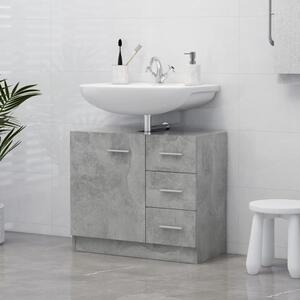 Sink Cabinet Concrete Grey 63x30x54 cm Engineered Wood