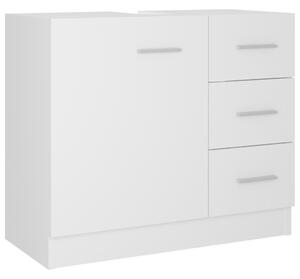 Sink Cabinet White 63x30x54 cm Engineered Wood