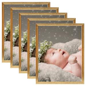 Photo Frames Collage 5 pcs for Wall or Table Gold 70x90 cm MDF
