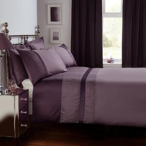 Julianna Purple Duvet Cover and Pillowcase Set Purple