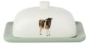 Homestead Butter Dish White/Brown