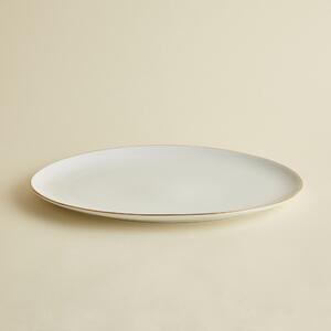 Gold Serving Platter White