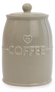 Hearts Grey Coffee Canister Grey