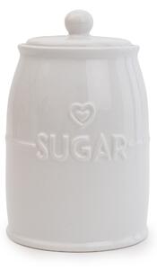 White Hearts Sugar Canister White