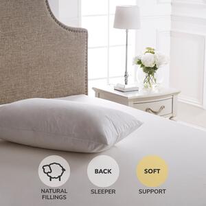 Dorma Luxurious White Goose Down Soft-Support Pillow White