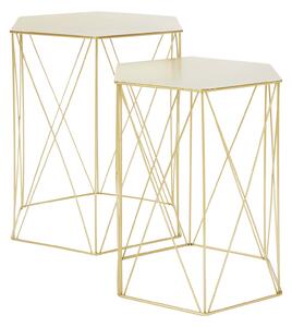 Hex Side Table Set Of 2 Gold