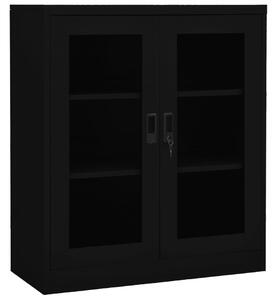 Office Cabinet Black 90x40x105 cm Steel