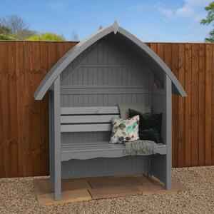 Country Living Wilmcote Arbour Seat Painted + Installation - Thorpe Towers Grey