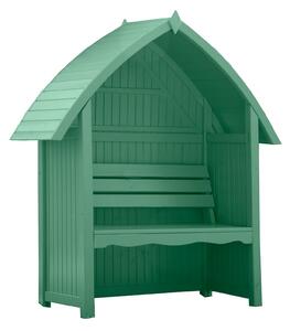 Country Living Wilmcote Arbour Seat Painted + Installation - Aurora Green