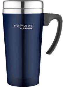 ThermoCafe 420ml Blue Translucent Travel Mug Blue and Silver