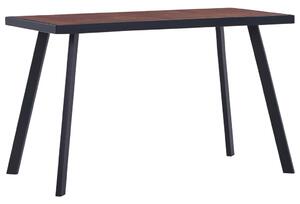 Dining Table Dark Wood and Black 120x60x75 cm MDF