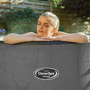 CleverSpa Cornwall 7 Person Drop Stitch Hot Tub with Wi-Fi-enabled CleverLink App & Halo LED Light